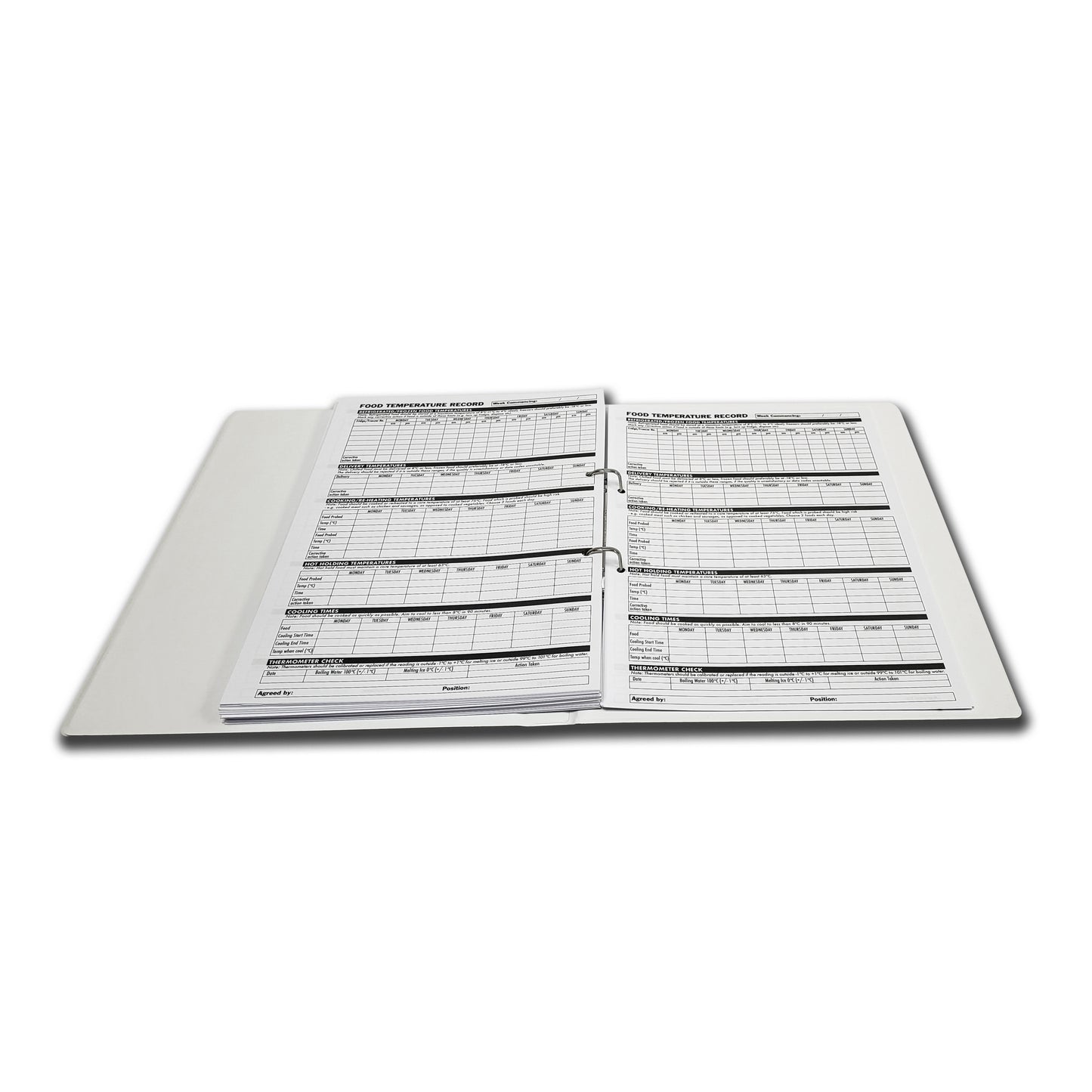 Safer Food Better Business For Caterers BINDER with Caterers Info Pack | 52 week Diary | 52 week Food Temperature Record | Allergy Posters | Allergen chart