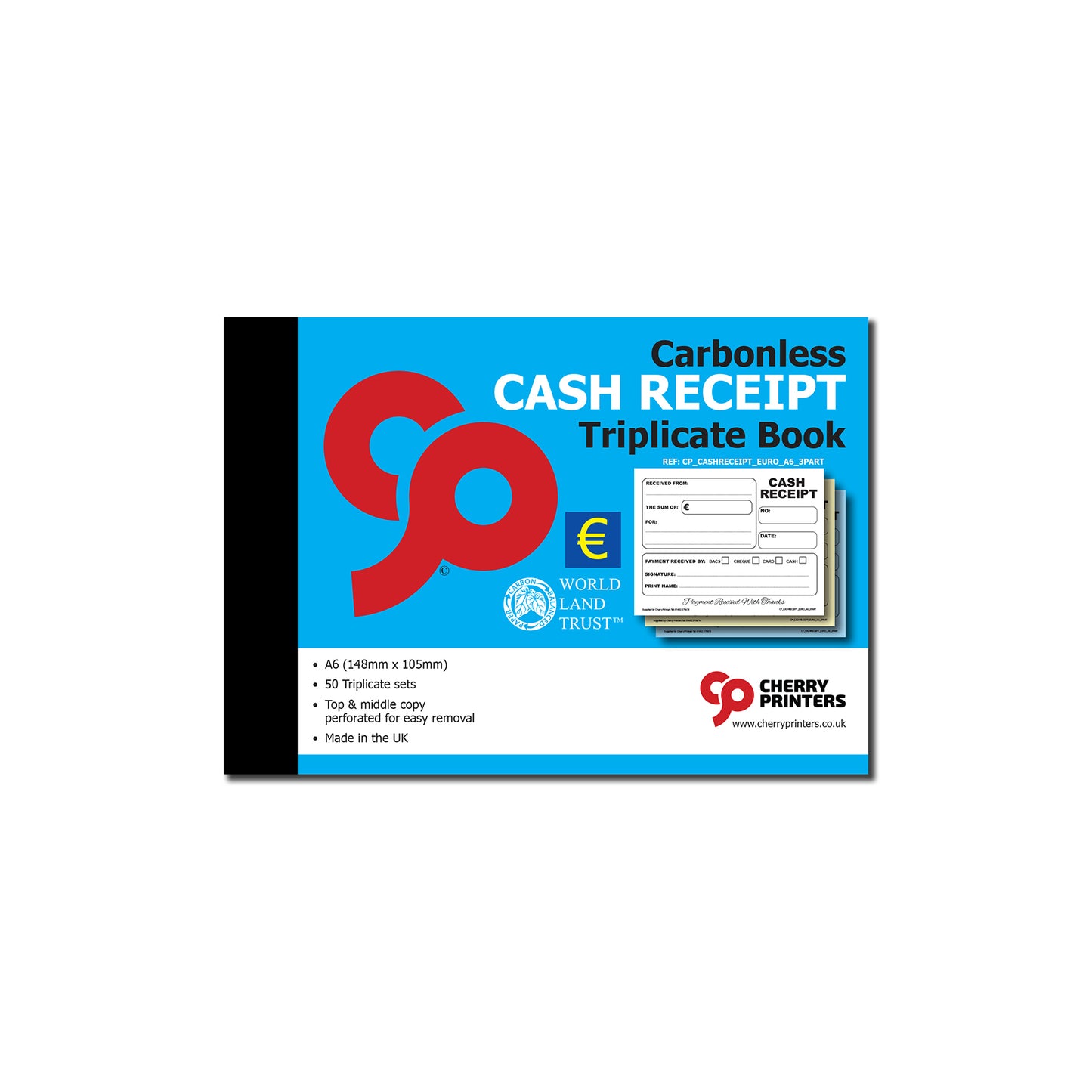 NCR Cash Receipt Triplicate Book A6