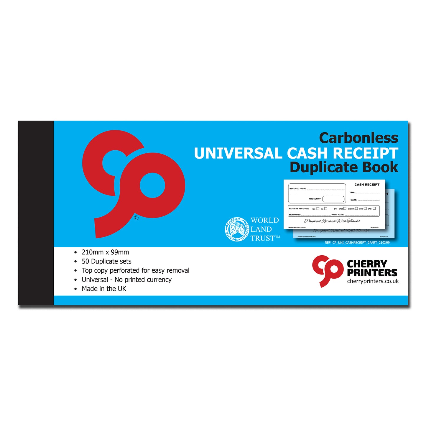 NCR Cash Receipt Duplicate Book 99mm x 210mm