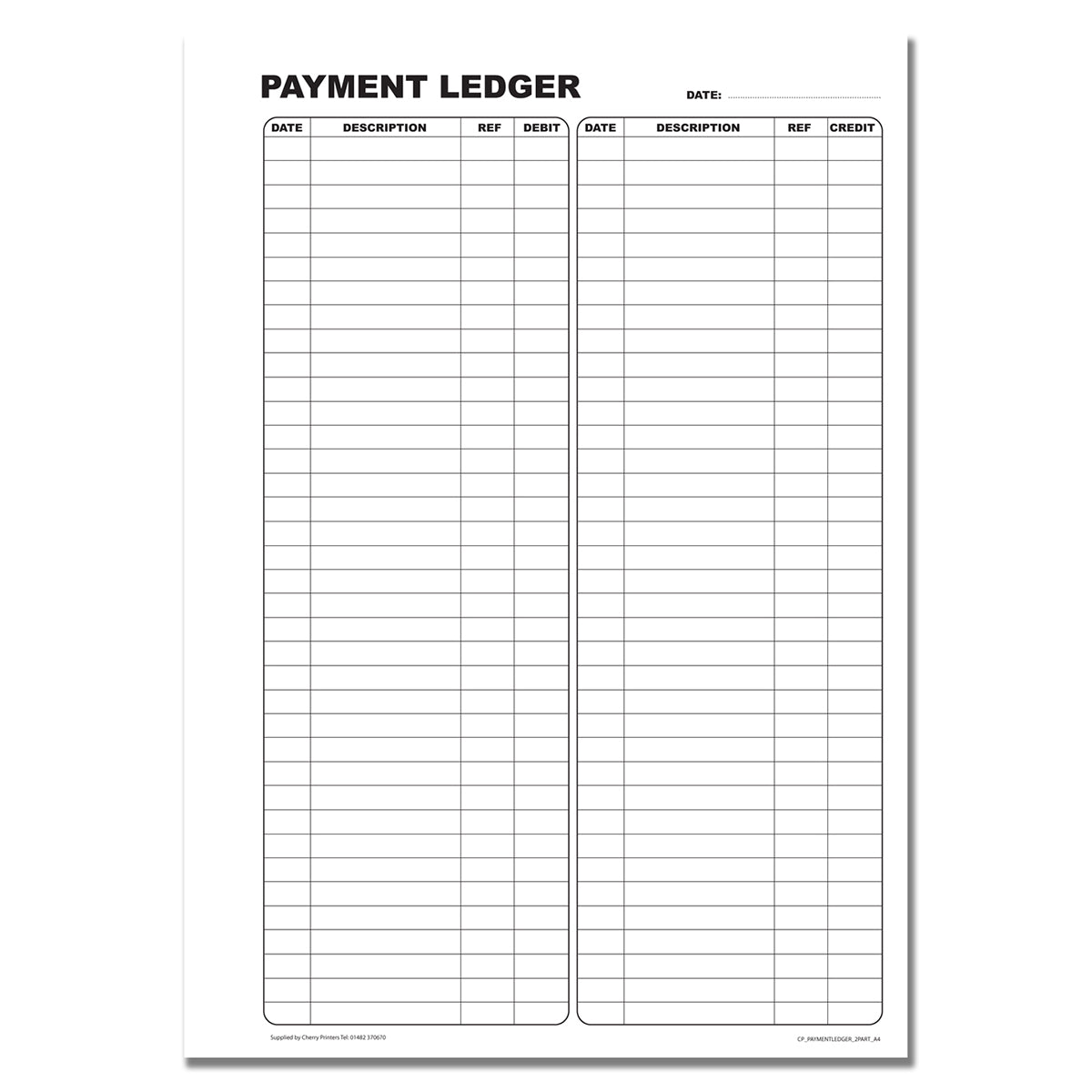 NCR Payment Ledger Duplicate Book A4