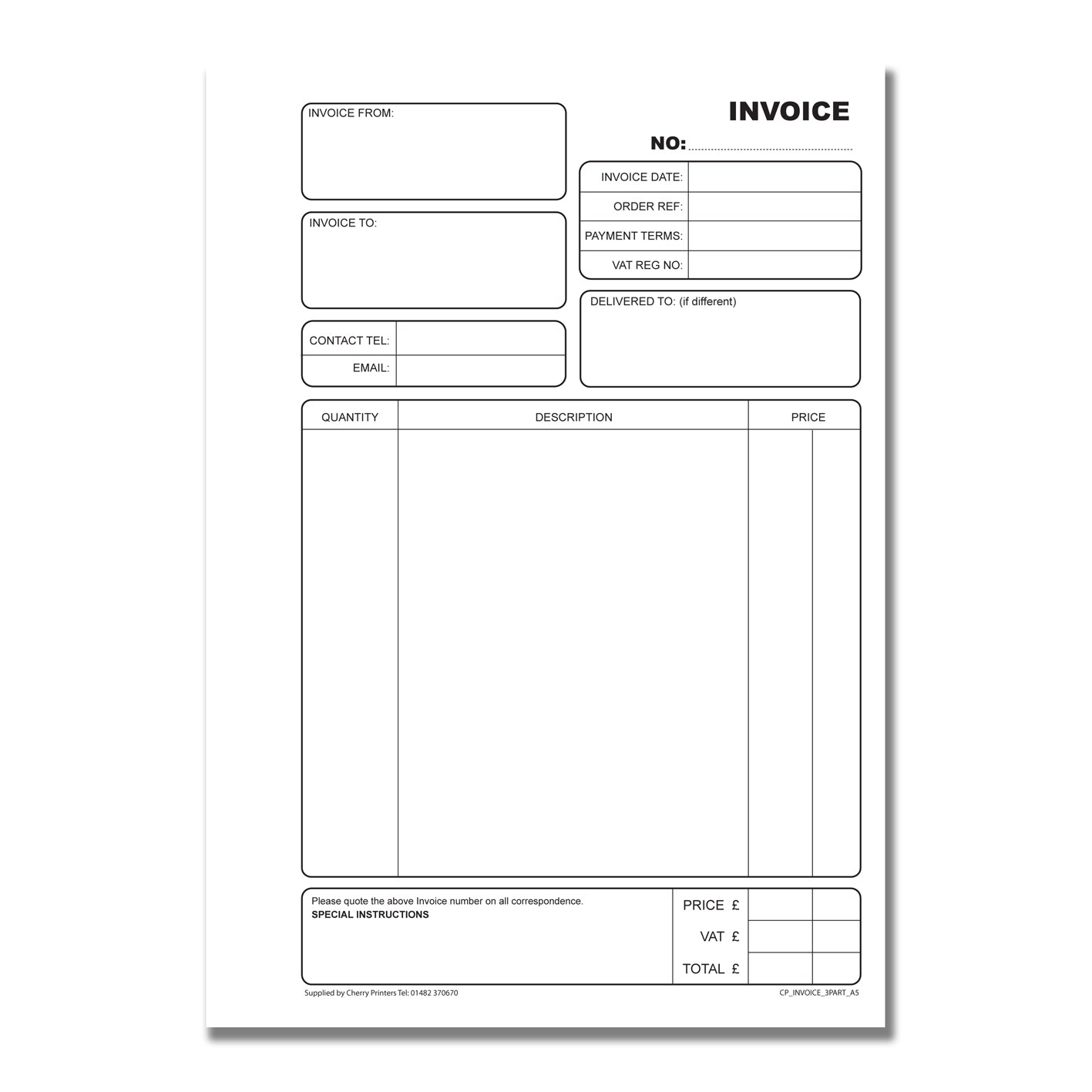 NCR-Rechnung Dreifachbuch A5