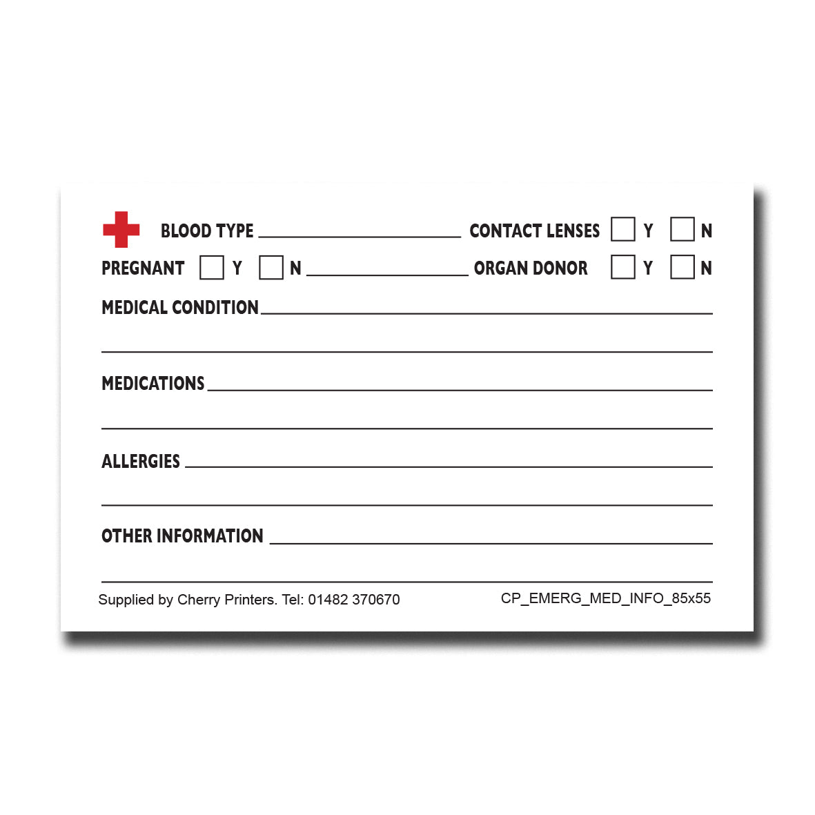 Terminkartenblock 85mm x 55mm 100 Karten aus 350gsm