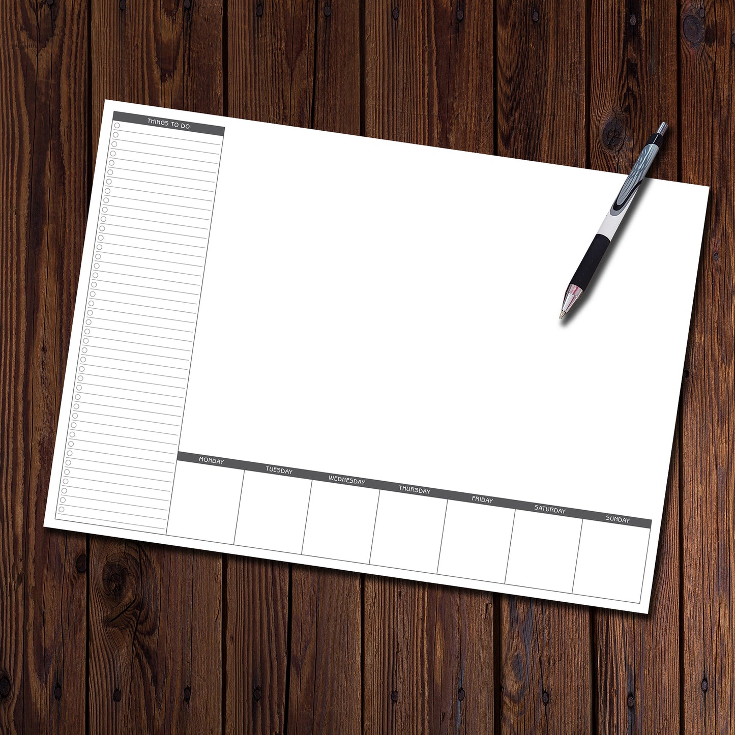 A3 Weekly Desk Pad | Planner | Things to do | A3 420mm x 297mm | 120gsm 52 pages