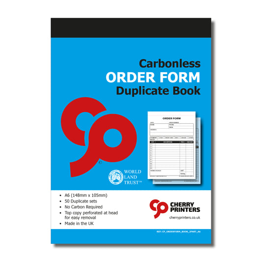 NCR Order Form Duplicate Book A6