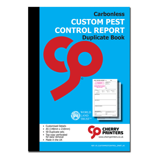 NCR *CUSTOM* Pest Control Report Duplicate Book A5 | 4 Book Pack