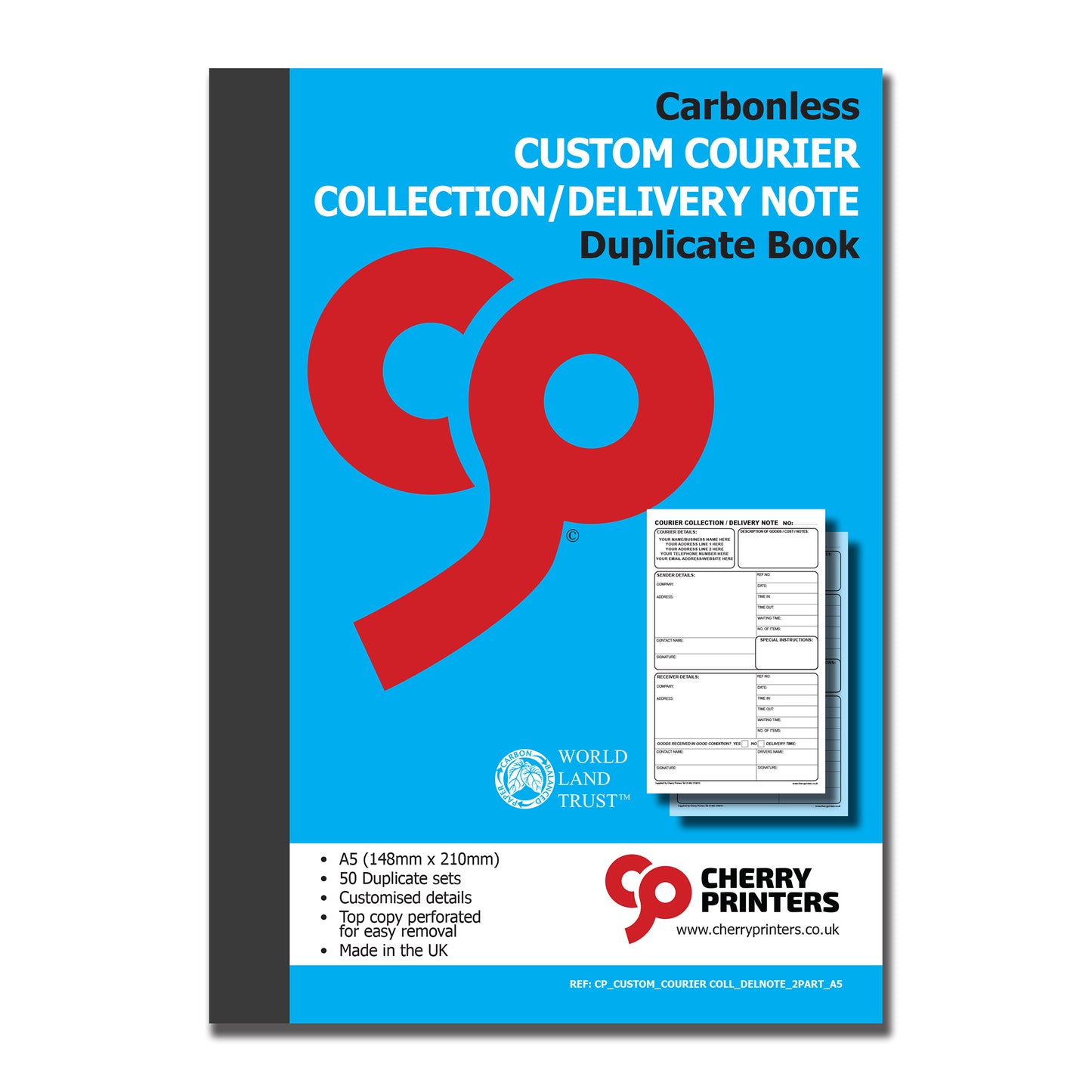 NCR *CUSTOM* Courier Collection/Delivery Note Duplicate Book A5 | 4 Book Pack