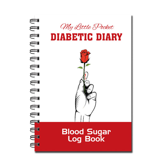 My Little Pocket Diabetic Diary/ Blood Sugar Log Book | 1 year | A6 (105mm x 148mm) | Wirobound 53pages printed to both sides on quality 120gsm