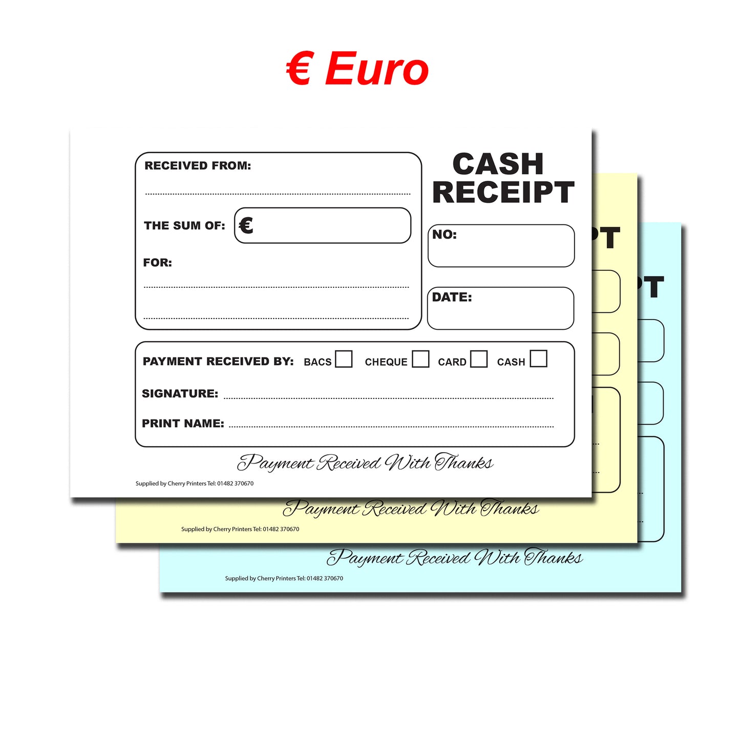 NCR Cash Receipt Triplicate Book A6