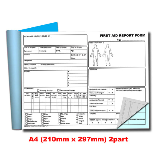 NCR First Aid Report Book A4 Duplicate