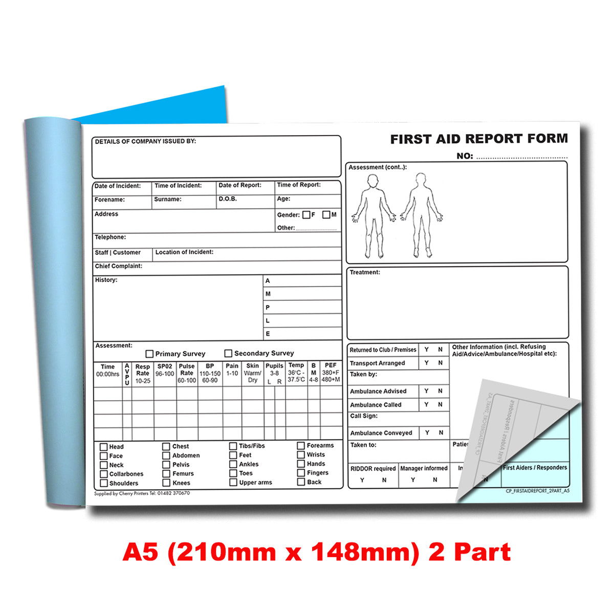 NCR First Aid Report Book A5 Duplicate