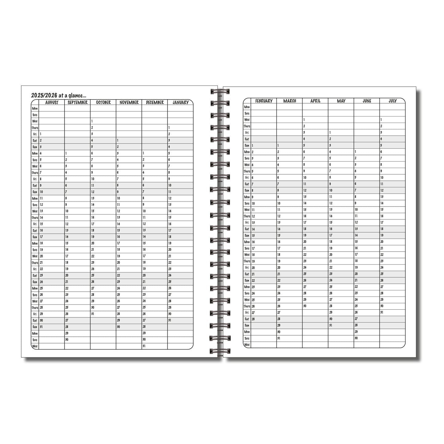 Teachers Planner 2025-2026 | Weekly Lesson Planner | 40 week to view undated pages | A5 | 60 double sided pages Wirobound