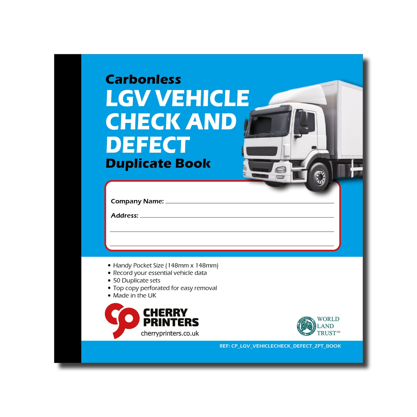 LGV Vehicle Check Book | Vehicle Defect Report Pad | Daily Inspection Checklist Log Book | Carbonless NCR Duplicate | Fleet Driver Safety Maintenance Record | 50 Sets | 148mm x 148mm