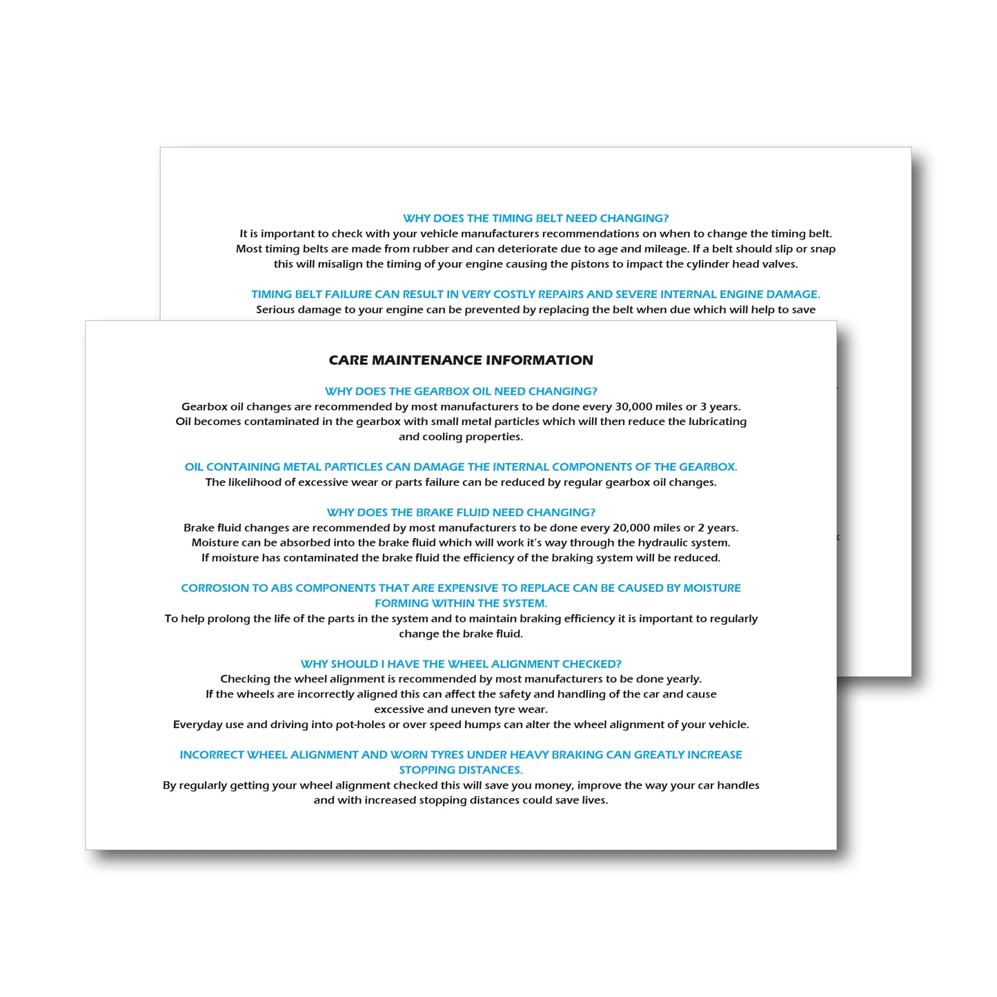 Vehicle Service Schedule & Maintenance Record Log |  A5 | Blank Replacement Service History Book | 24 Service Logs | 120gsm Paper (Copy)