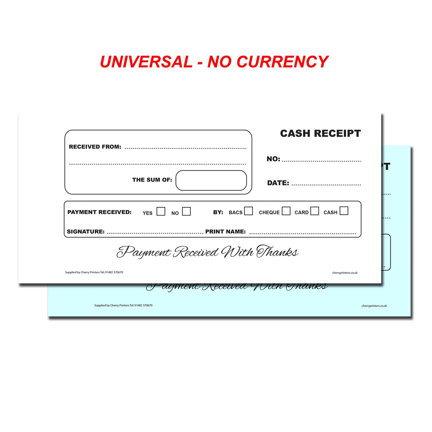 NCR Cash Receipt Duplicate Book 99mm x 210mm
