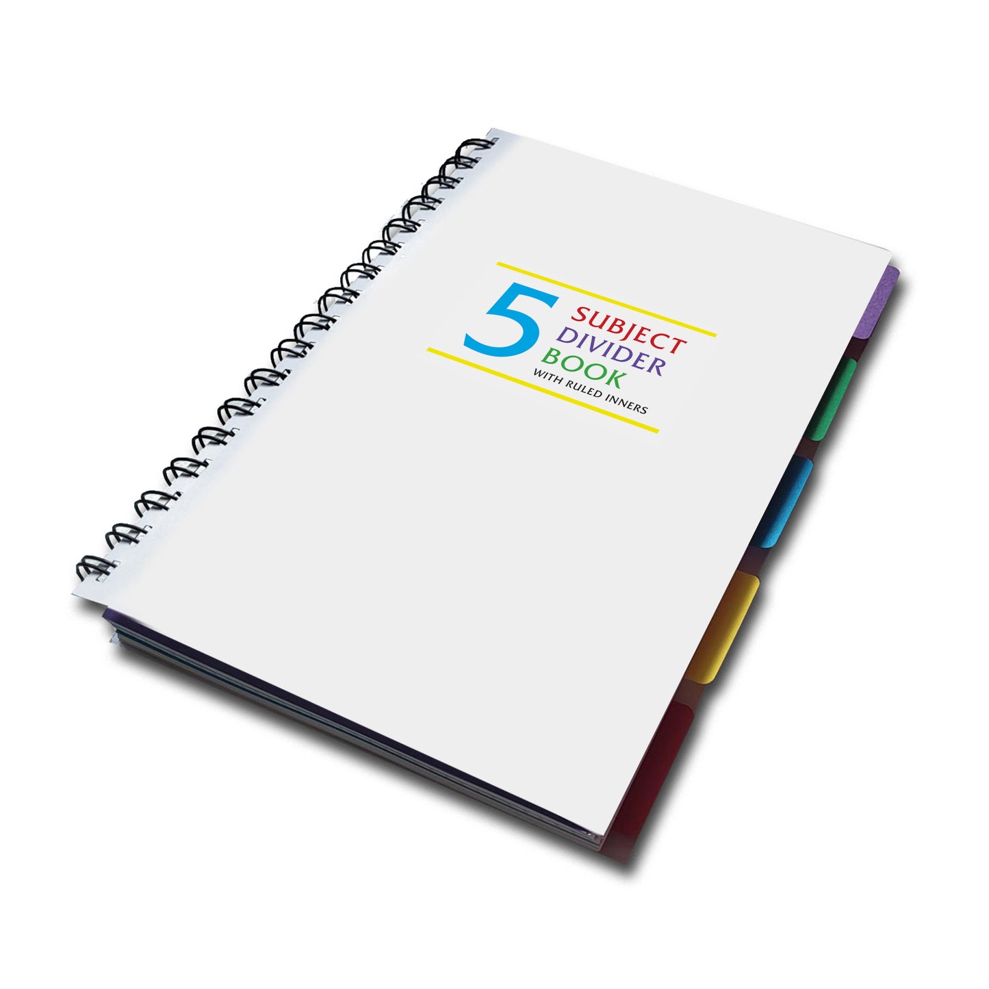 5 Subject Divider Project Book| Assorted Sections or Ruled Only | 100 sheets | B5-176mm x 250mm | Ruled, Graph, Dotted, Plain | 100gsm