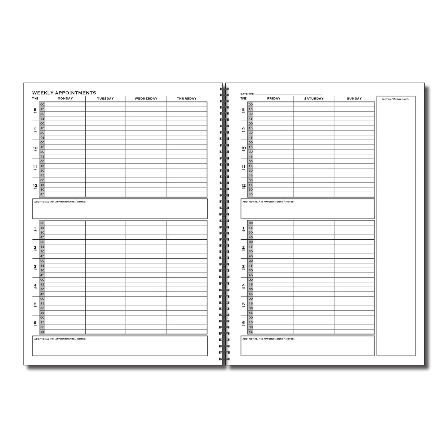 Lebensmitteltemperatur-Aufzeichnungsbuch A4 52Seiten 120gsm Wirobound