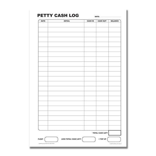 Petty Cash Log Book A5 100pages 80gsm