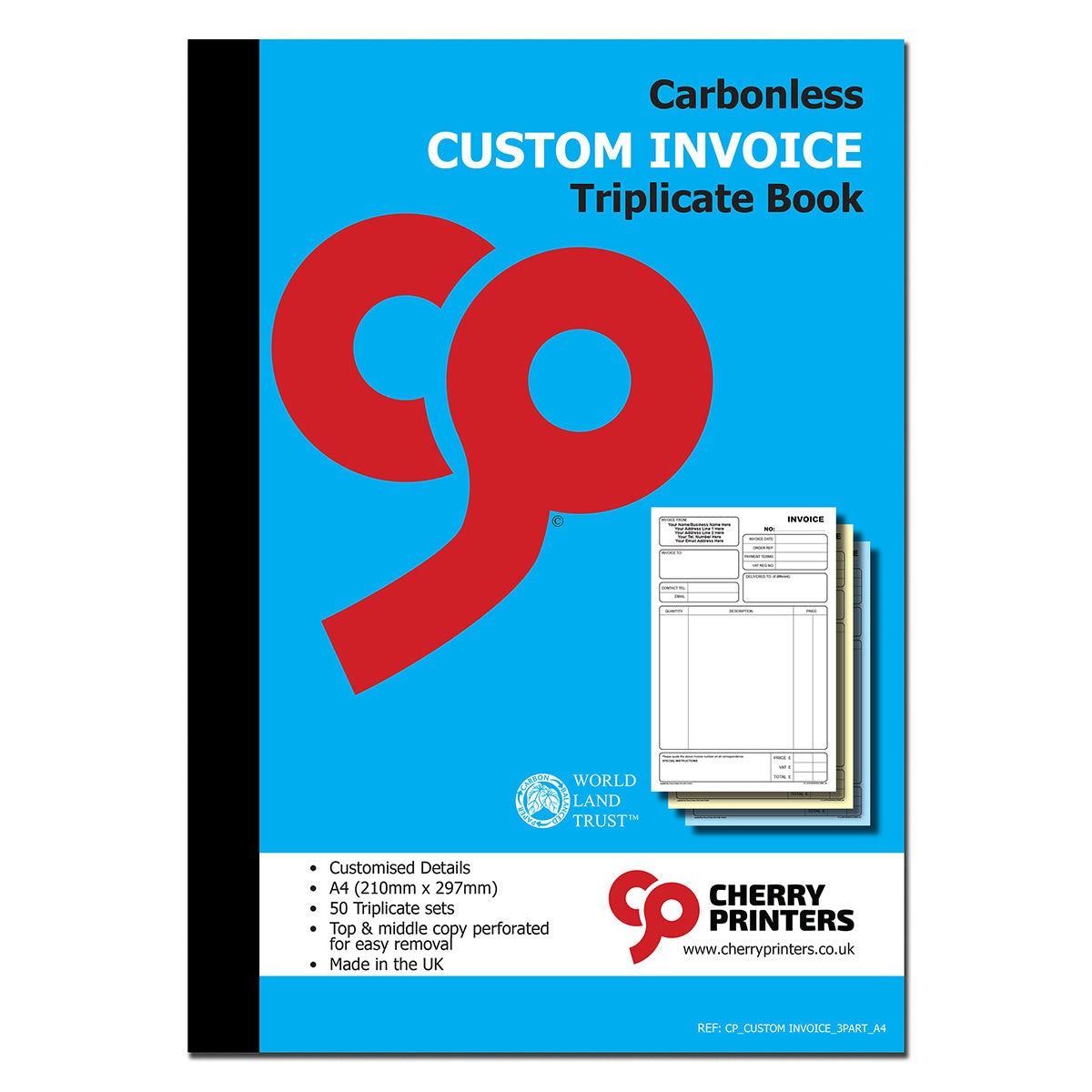 NCR *CUSTOM* Invoice Triplicate Book A4 | 2 Book Pack