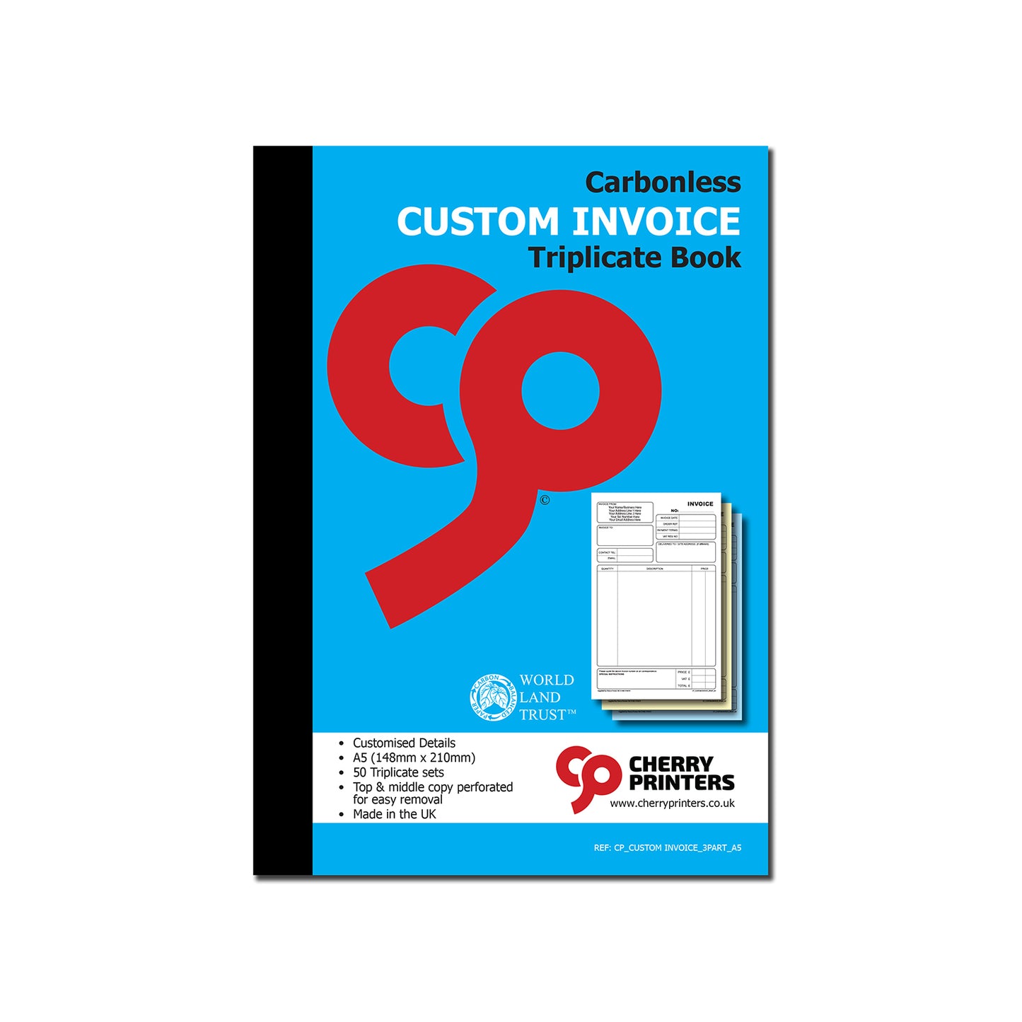 NCR *CUSTOM* Invoice Triplicate Book A5 | 4 Book Pack
