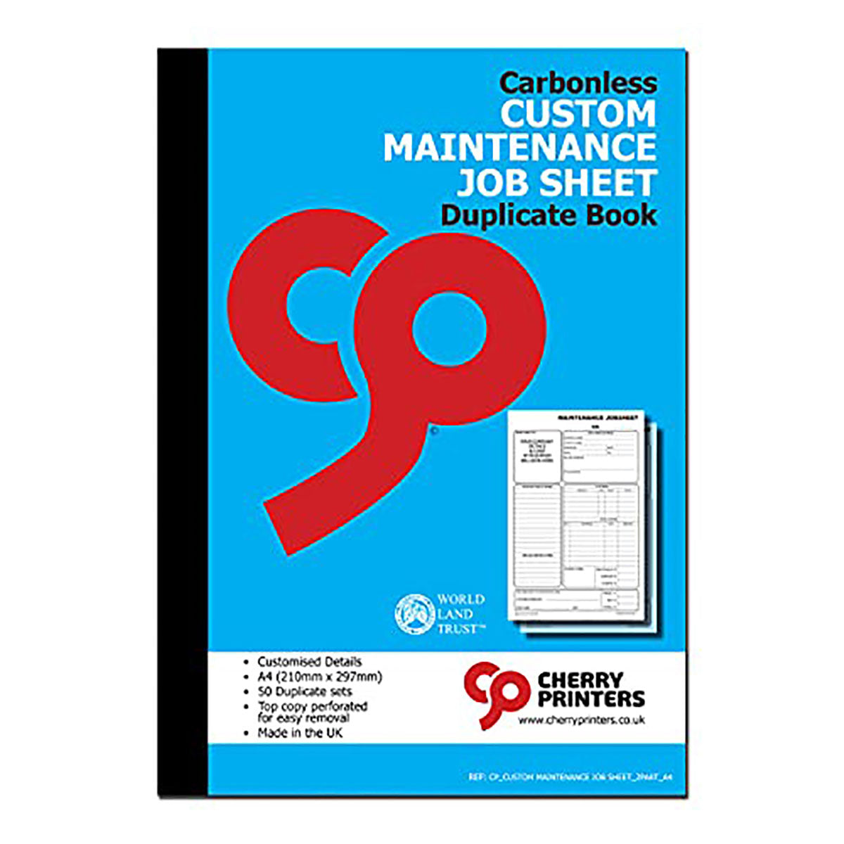 NCR *CUSTOM* Maintenance Jobsheet Duplicate Book A4 | 2 Book Pack