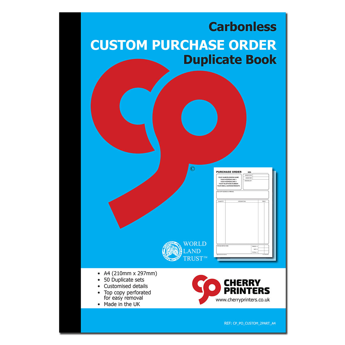 NCR *CUSTOM* Purchase Order Duplicate Book A4 | 2 Book Pack