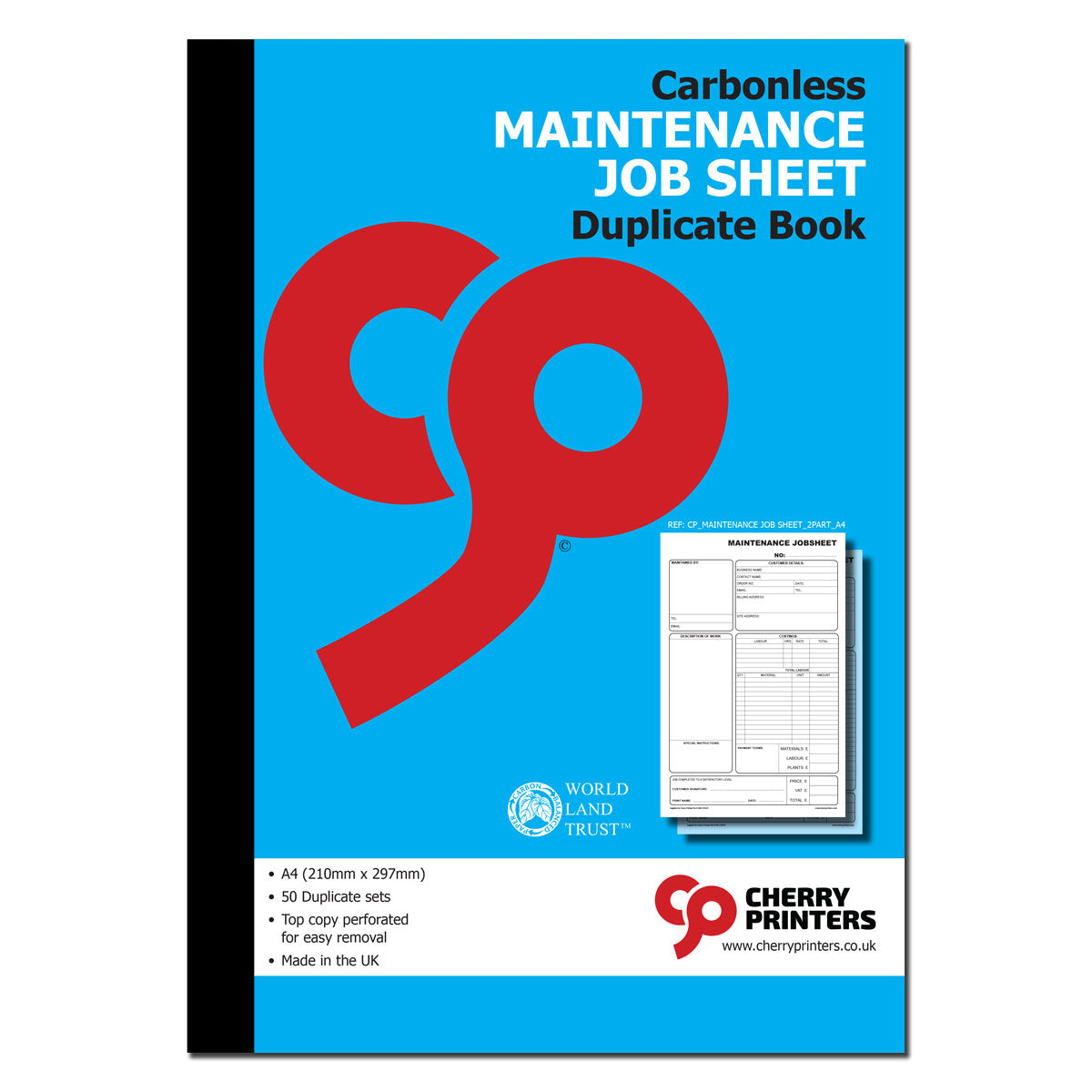 NCR Maintenance Job Sheet Book A4 Duplicate