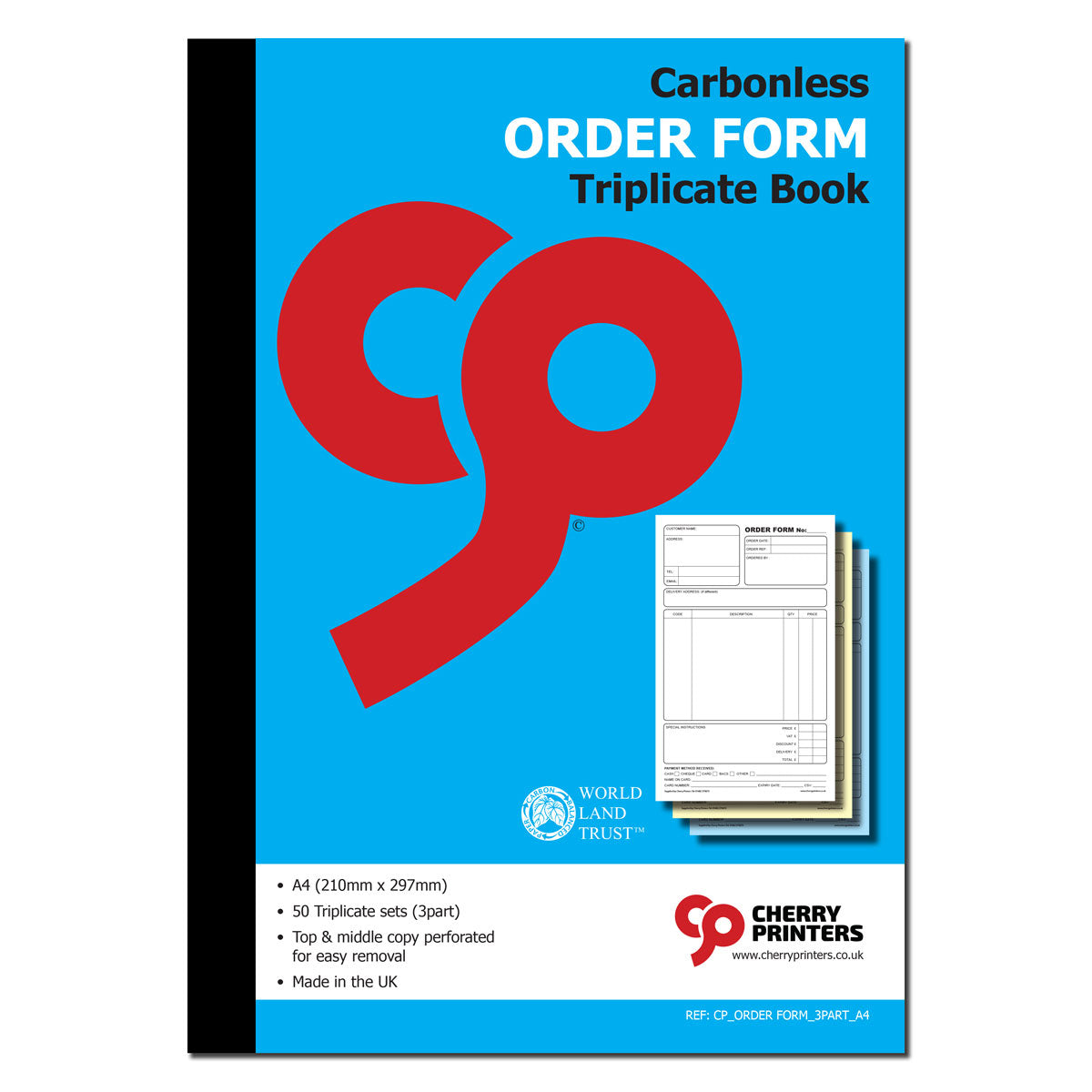NCR Order Form Triplicate Book A4