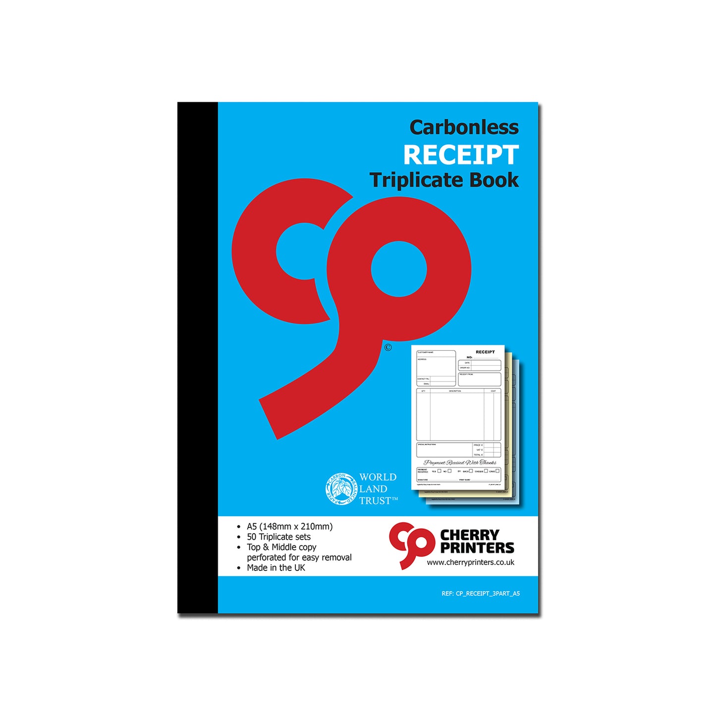 NCR Receipt Triplicate Book A5