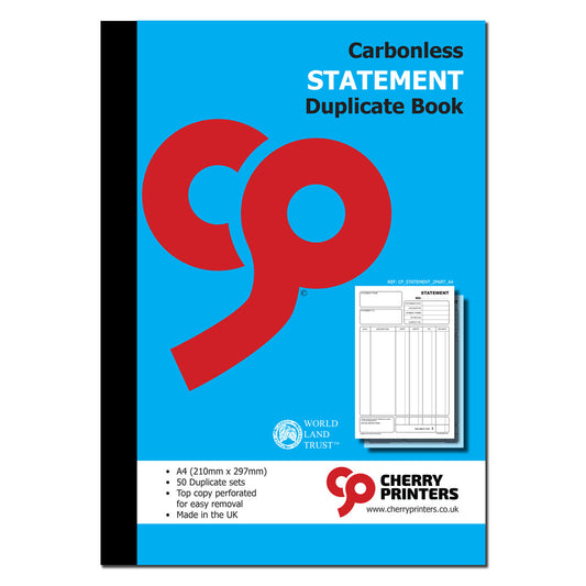 NCR Statement Duplicate Book A4