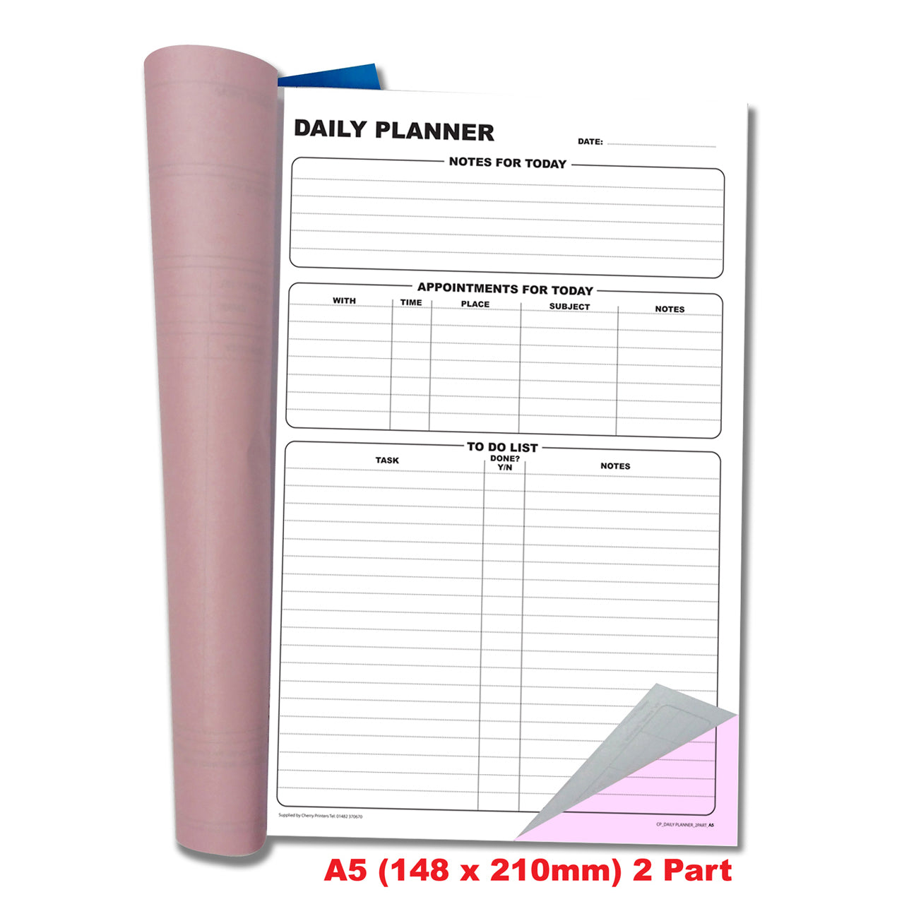 NCR Daily Planner / Things To Do Duplicate Book A5