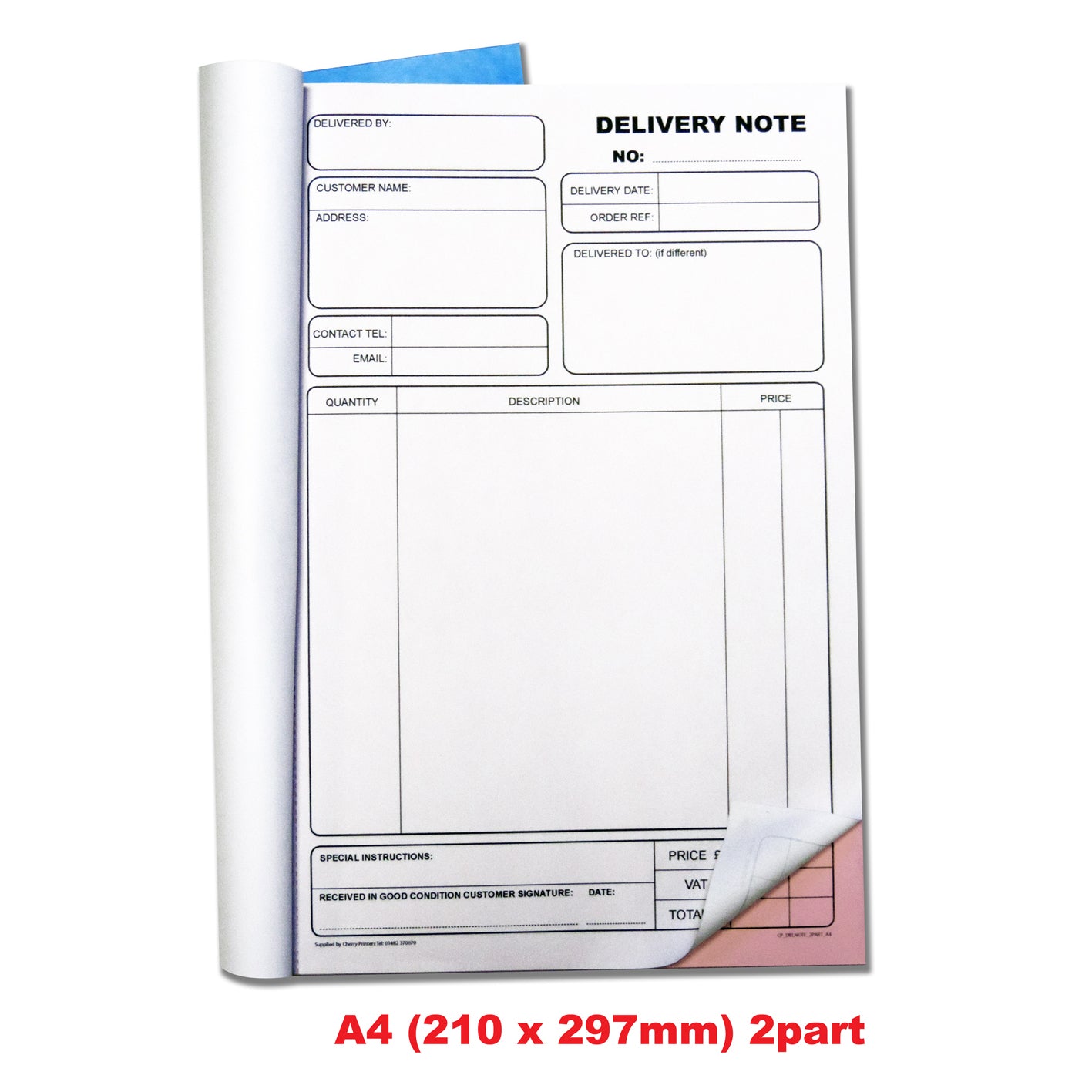 NCR Delivery Note Duplicate Book A4