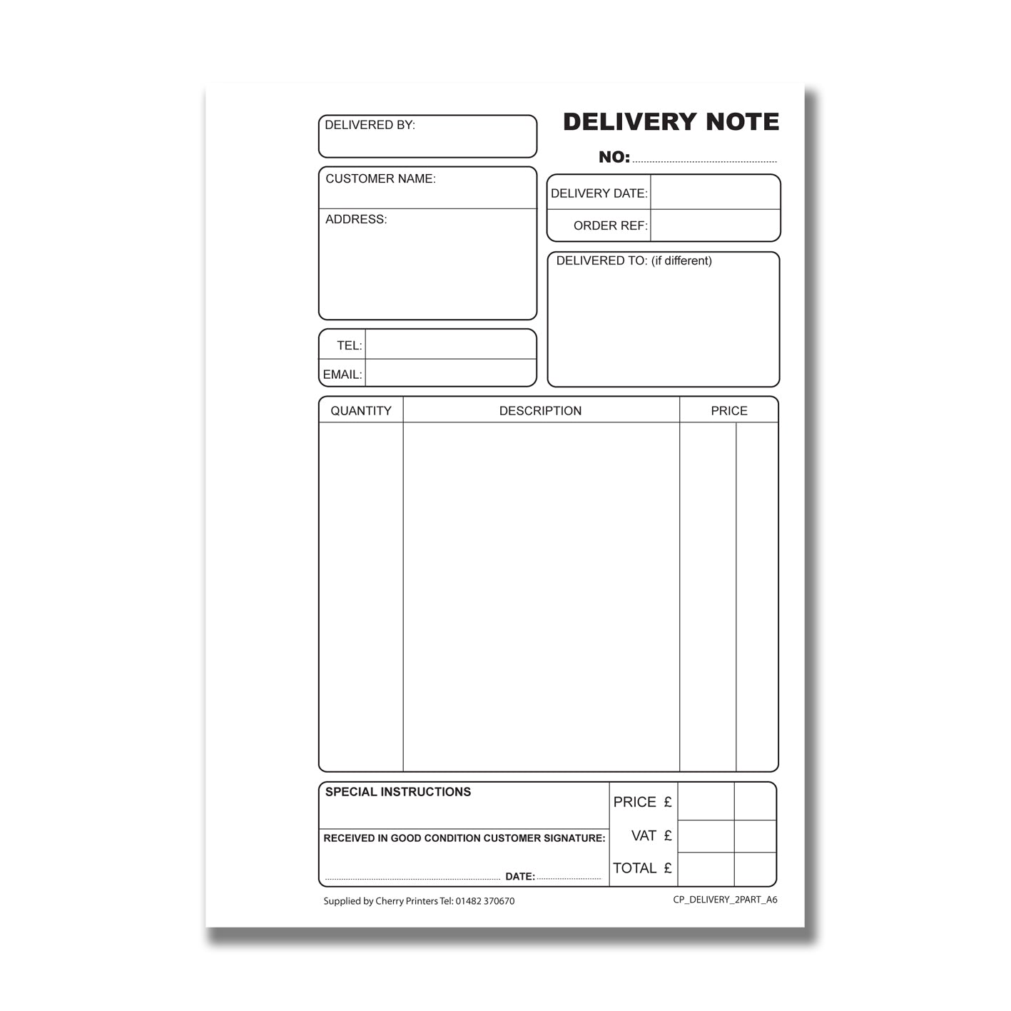 NCR Delivery Note Duplicate Book A6 (POCKET SIZE)