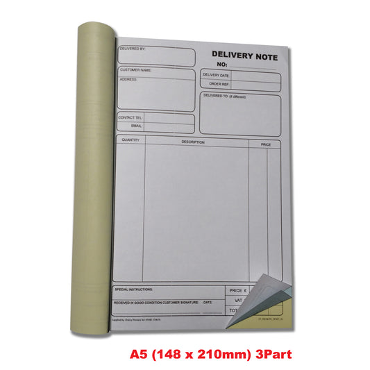 NCR Delivery Note Triplicate Book A5