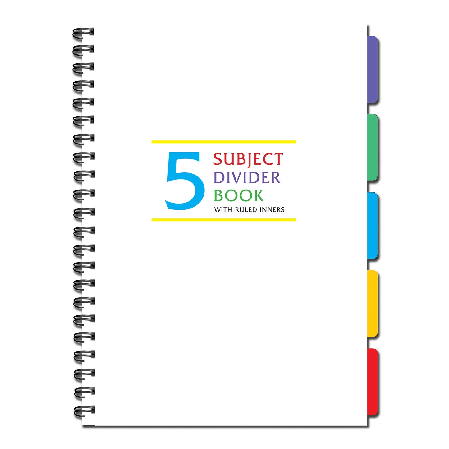 5 Subject Divider Project Book| Assorted Sections or Ruled Only | 100 sheets | B5-176mm x 250mm | Ruled, Graph, Dotted, Plain | 100gsm