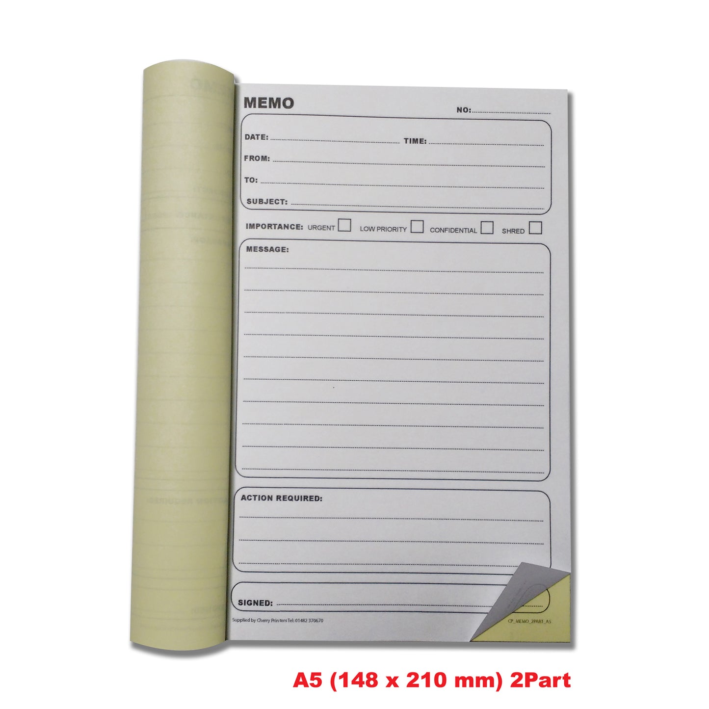 NCR Memo/Telephone Message Book A5 Duplicate