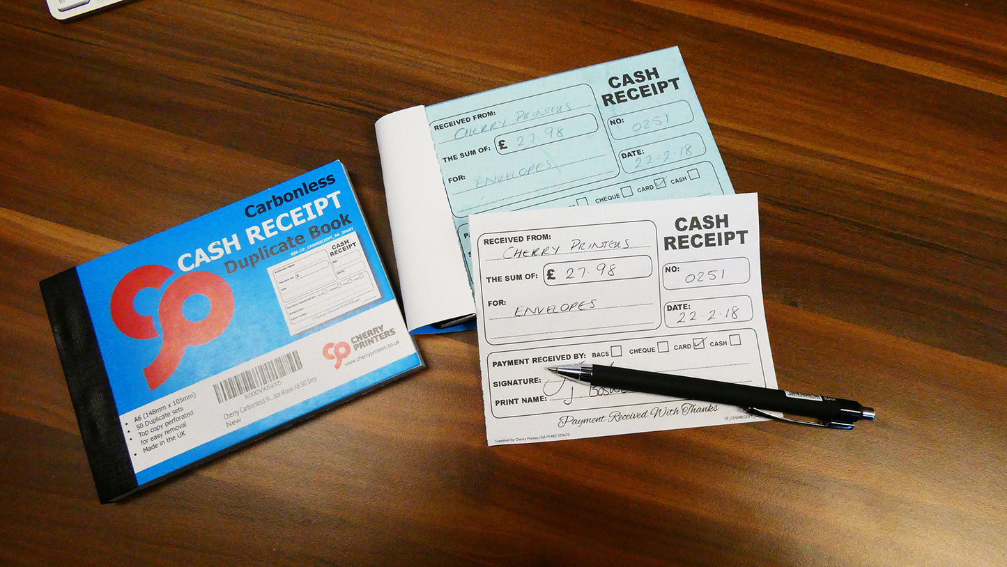 NCR Cash Receipt Duplicate Book A6