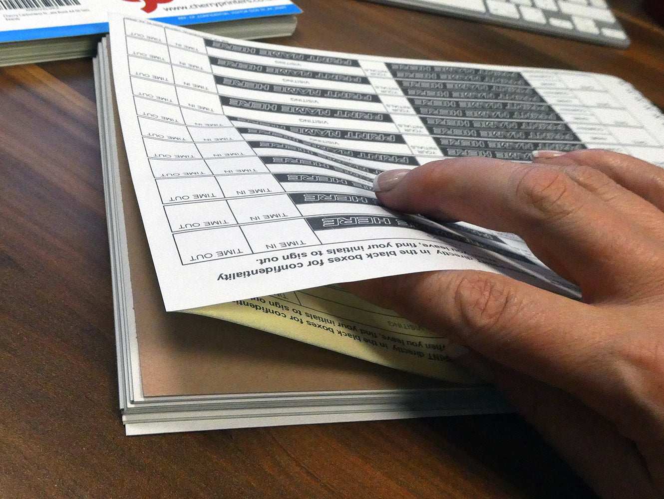 NCR Residential / Care Confidential Visitor Sign in Duplicate Wiro Book A4 50 sets GDPR