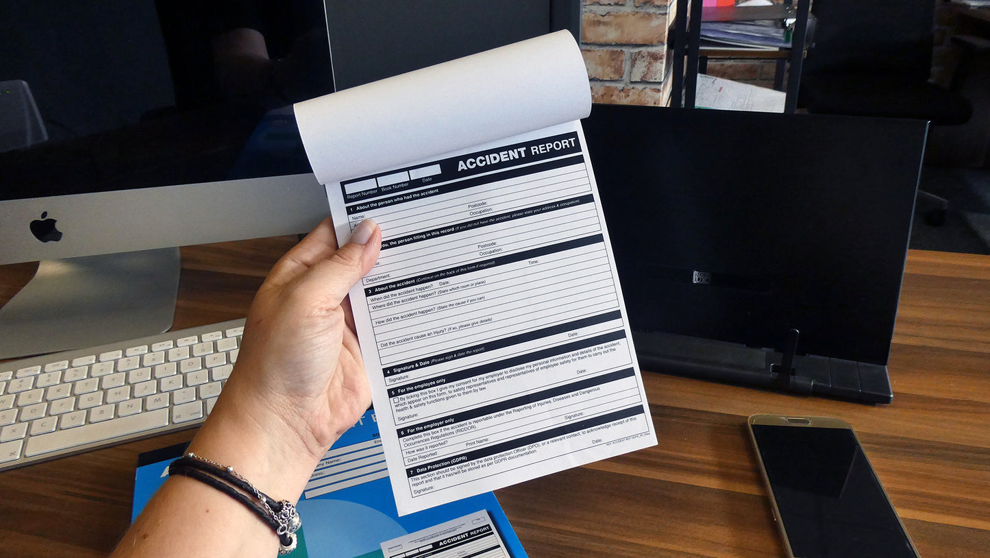 GDPR Accident Report Book A5 50 pages
