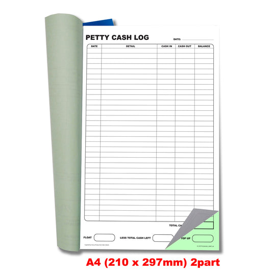 NCR Petty Cash Log Duplicate Book A4