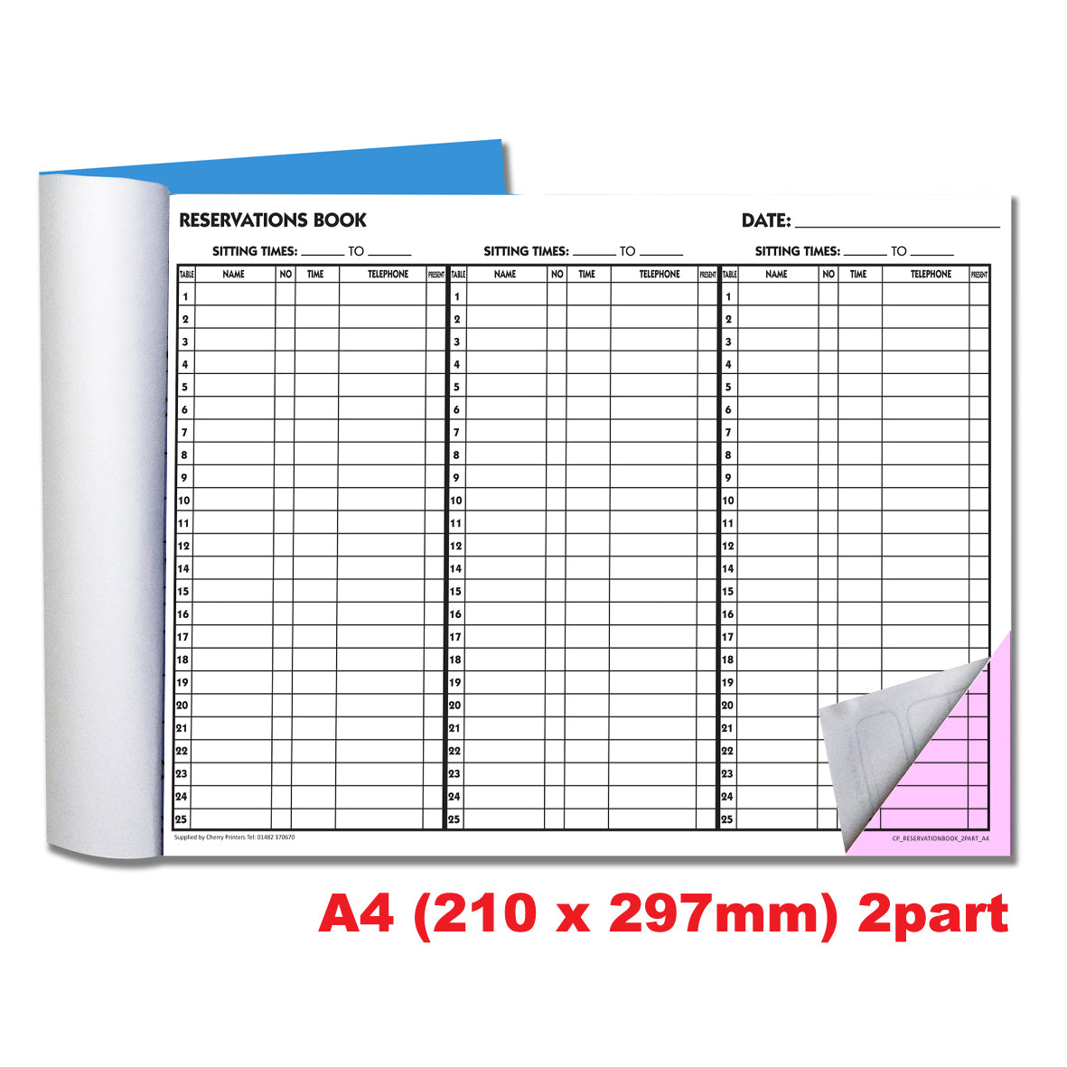NCR Reservation Duplicate Book A4 50 sets