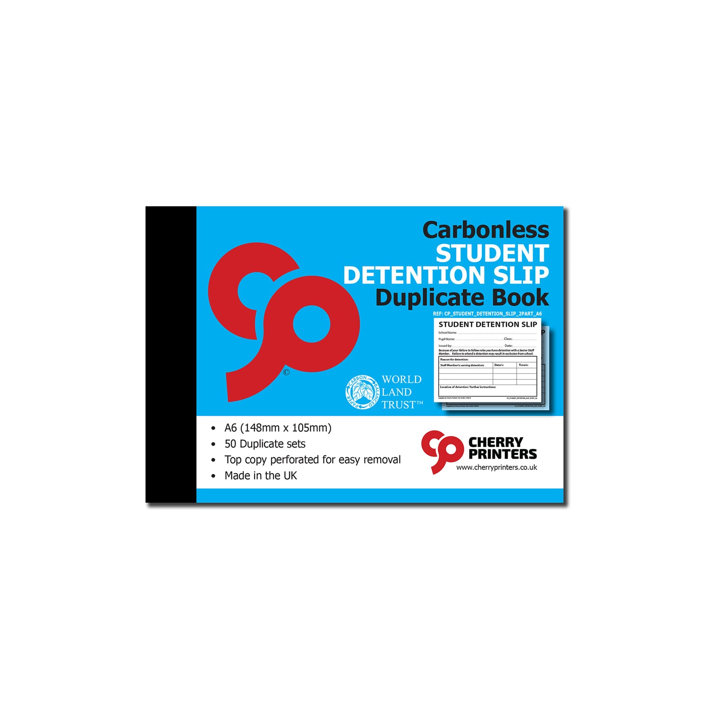 NCR School Detention Slip Duplicate Book A6