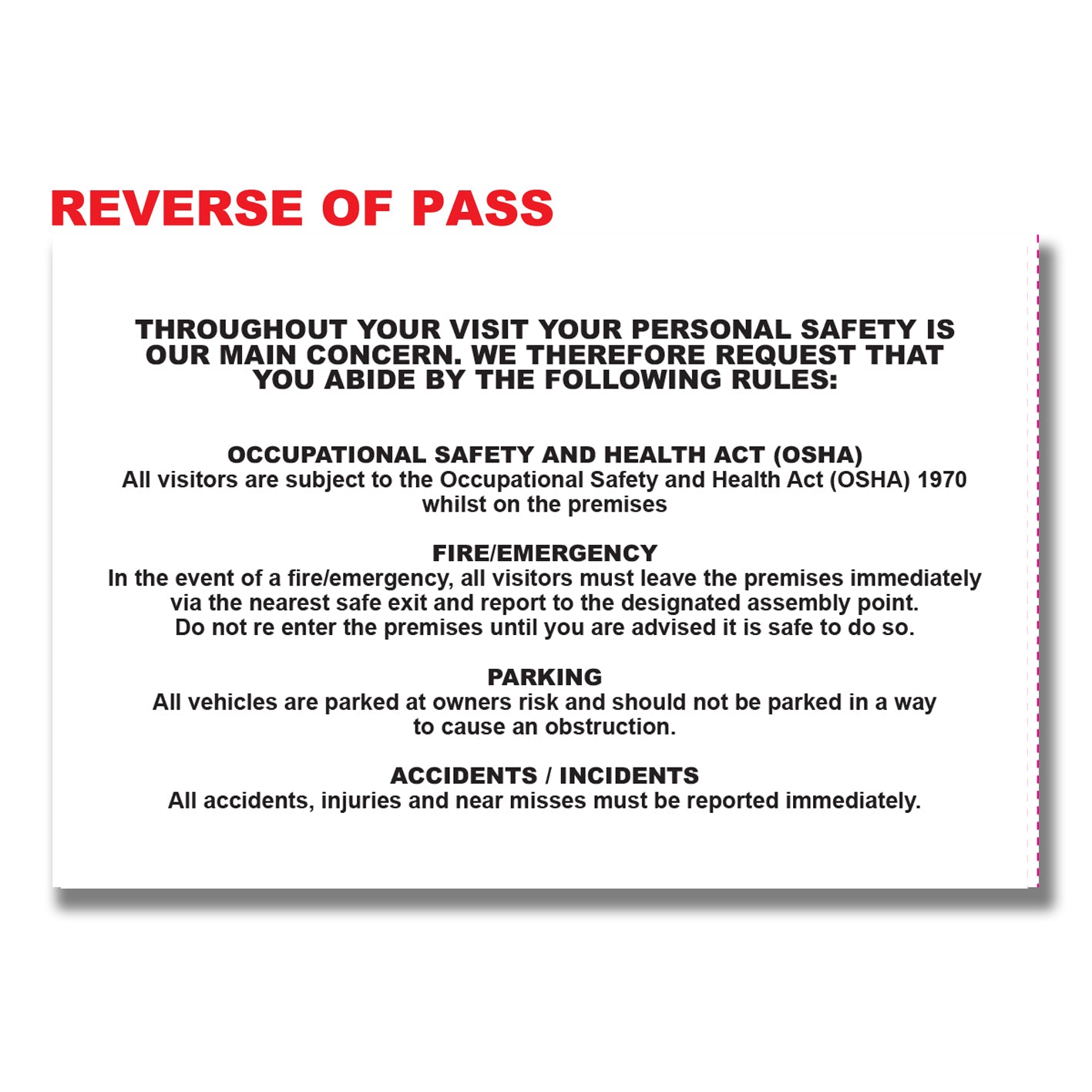 Confidential Visitor Passes | ID Badges | Duplicate | 2 part | Carbonless | 300 Passes | A4 - 8.27" x 11.69" | BOX OF 20 BOOKS